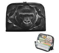 miaozhen Pencil Holder Case Large Capacity Storage Organizer durables for girlfriend School Supply Gorillas Animal Art Animal Lovers estuches de maquillaje para mujer
