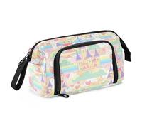 miaozhen pencil pouches Large Capacity Large Pencil Case with Compartment Case with Pencil Holder for Preppy Elementary Castle Princess Cartoon para la escuela para ninas