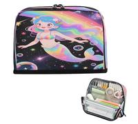 miaozhen pencil pouches Large Capacity Pen Pencil Case Zip Storage Organizer for Nurse School Supply Mermaid Flying Bubble Rainbow bolsa para utiles escolares