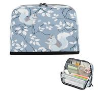 miaozhen pencil poucheses Large Capacity Makeup Big Capacity Organizer Box for Student High School William Morris Style Squirrel Baby Blue lapiceras estuche para ninos