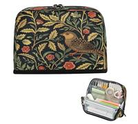 miaozhen pencil poucheses Large Capacity Pen Case Zippered Multi-Purpose Bag for Teen Elementary William Morris Design Bird estuche de lápices para ninas
