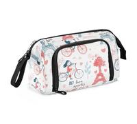 miaozhen pencil poucheses Large Capacity Storage Bag with Slot Pencil Cases For School for Nurse Middle School Paris Cycle Simple Doodle bolsa para lapices escolares nina