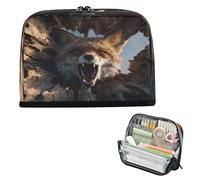 miaozhen Pencil Storage Case Large Capacity Case Pencil Holder Big Capacity for girlfriend Preppy School Funny Fox 3d Animal Art estuche para colores