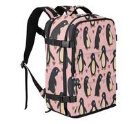 miaozhen Personal Item Backpack Travel Essentials For Airplanes 20L | Water-resistant Lightweight Laptop Messenger Bag Penguin Peach Valentines Gold Laptop Bag 16 Inch For Women Work bolso