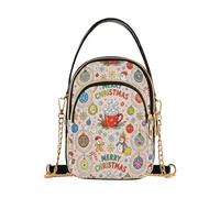 miaozhen Pink Christmas Spooky ghosts Retro Pastel trendy travel crossbody with multi pockets handbag essentials for women bolso cruzado para mujer