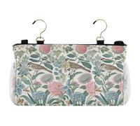 miaozhen Pink Flowers and Green Birds Bedside Caddy Hanging Bag For Baby Bed for Home Bunk Bed Dorm Sofa organizador para lado de cama