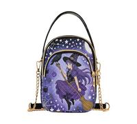 miaozhen Purple Starry Night Witch Halloween trendy sling bag for men crossbody with multi pockets hand bags for women traveling mariconera para mujer