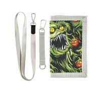 miaozhen Scary Dead Halloween fold wallets for womens unique sturdy fold wallets with lanyard billeteras para hombre