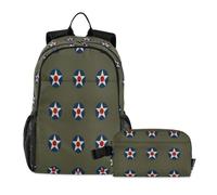 miaozhen School Bag For Boy Cat Graffiti Air Corps Ww1 Ww2 Aircraft Roundel 18L/School Bag And Lunch Box Set For Boys,10-12,set de mochila y lonchera para ni?as