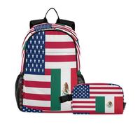 miaozhen School Bag For Boy Cat Graffiti Flag United States Mexico 18L/School Bag Boy,age 8-10 years old,mochilas con loncheras para ni?as