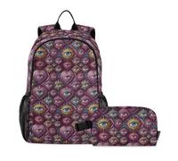 miaozhen School Bag For Boy Evil Eye Charm Vintage 18L/Boys Backpacks And Lunch Box,age 8-10 years old,mochila escolar para ni?as