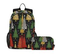 miaozhen School Bag With Lunch Bag Cat Graffiti Merry Christmas Trees Buffalo Leopard 18L/School Bag Boy,7-10,mochilas para ni?as con lonchera