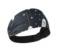 miaozhen Scream Hanging Ghosts Stars Halloween Cooling adult headbands for women Elastic sweaty bands for Gym washing face tennis Workouts banda para la cabeza