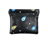 miaozhen Shooting Stars Cartoon Black Sky Change Wallet Fancy Card Cases Money Organizers for Men Women Travel soporte de monedas para, Shooting stars cartoon black sky, One Size