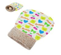 miaozhen Sleeping Bag Covered Cat Bed for Indoor Puppy and Cats Happy Birthday Bear Bow Kitten's Hideaways Cold Weather Cozy Washable camitas para gatos