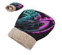 miaozhen Sleeping Bag Covered Cat Bed Perfect Shelter Skull Save Your Soul Kittens' Snuggle Sack Cold Weather Soft Plush Self-Warming camas para gatos