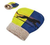 miaozhen Sleeping Bag for Cat for Cats Puppy Leopard Silhouette Yellow Navy Pet Snuggle Sack Winter Comfortable Self-Warming casa para gato