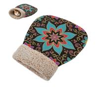 miaozhen Sleeping Bag for Cat for Indoor Cats Small Dogs Old Fashion Paisley Flower Black and Blue Tunnel Hideaway Cold Weather Comfortable Wrap Semienclosed bolsa para dormir de gato