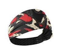 miaozhen Snake Skin Red Black no slip headband Elastic sweat band for Running basketball Football basketball bandas para el cabello deportivas