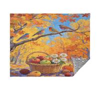 miaozhen Soft Throws Hello Fall Autumn Tree Fruit Sofa Throws 50 x 70 Inch