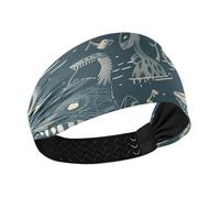 miaozhen Spooky Season Creature no slip sweat headbands for women Stretchy sweatbands for washing face Football Gym make up bandas elásticas para el cabello