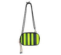 miaozhen Stripes Lime Green Navy Blue Cross Body Bag for Mens Waterproof with Adjustable Strap Over The Shoulder Purse For Hiking Traveling bolso para mujer