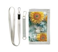 miaozhen Sun Flower Jade Pattern wallet for men for womans minimalistic lighweight wallet men with lanyard cartera para hombre