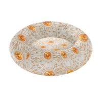 miaozhen Sunburst Orange Crystal Pattern Pet Dog Bed Relieve Stress fluffier Kitten Beds for Extra Small Size Pets Sleeping Memory Foam 22'' x 17''