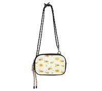 miaozhen Sunflower and Busy Bee Sling Purse Crossbody for Mens Fashion with Adjustable Strap Women's Shoulder Handbags Have a meal bolsas de mano para mujer