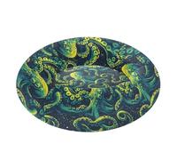 miaozhen Texture octopodes Neon Green Pet Dog Beds Removable & Washable fluffier Kitten Beds for Medium Size Pets Supplies cama de pelotas para perros 18'' x 13''
