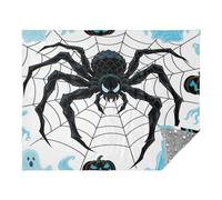 miaozhen Throw Blanket For Bed Angry Spider Web Star Black Blue Living Room Blanket 50x70