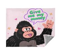 miaozhen Throw Blankets For Couch Give Me My Money Gorilla Blankets & Throws 50'' x 70''