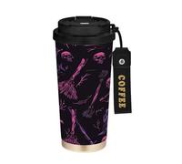 miaozhen Travel Tumblers For Men With Lid Dead Witch Broomstick Black Halloween Coffe Tumbler Stainless Steel For Hot Cold Drinks 17 oz Leakproof