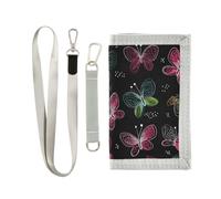 miaozhen Trifold Card Holder Wallet for Men Cute Butterflies Watermelon