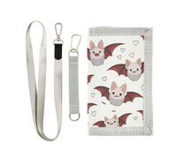 miaozhen Trifold Money Clip Wallet Cartoon Vampire Bat Light Brown