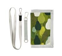 miaozhen Trifold tri fold Wallet Green Pear Fruit Cartoon
