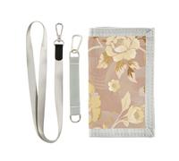 miaozhen Trifold Wallet Light Yellow Peony Pink