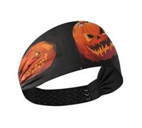 miaozhen Weird Halloween Jack O Lantern Pumpkins Cooling women's headbands Stretchy head for Workouts Running tennis washing face bandas para el sudor