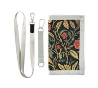 miaozhen William Morris Design Bird clip wallet for men for male pop sturdy clip wallet men with lanyard billetera para hombre