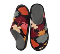 miaozhen Women Slippers Colorful Water-lilies Flower Leaves Indoor Slippers Women Woman Slippers Memory Foam House Slippers Cozy Slipper For Women 11
