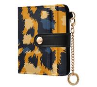 miaozhen Women's Folding Wallet With Card Slots Waterproof Animal Chimpanzee Fur Print Brown Black PU Leather Wallet for Men Women Travel