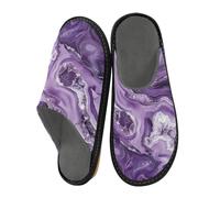 miaozhen Womens' Slippers Amethyst Marble Print Indoor Outdoor Womens Slippers Womens House Shoes Memory Foam Soft House Slippers For Women Bed Slippers 8.5