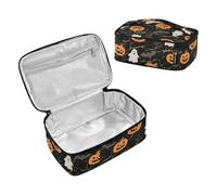miaozhen Work Lunch Bags for Men He Terrifying Black Halloween Ghosts Bat