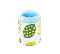 miaozhen Yellow-Green Polka Dot Lemon Reusable Pet Foot Paws Washer with Soft Massage Brush Pets Cleaning Kit for Small Medium Dogs & Cat Breeds limpiador de Patas para perro
