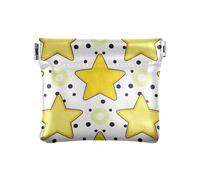 miaozhen Yellow Stars Dot Yellow Women Leather Cash Wallet Waterproof Card Key Organizer for Ladies Handbag bolsas para monedas de, yellow stars dot yellow, One Size