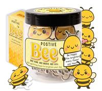 Miarita Positive Bee Jar, 60 Cute Bee Affirmation Cards for Women, Teachers, Grandma, Inspirational Gifts for Stress Relief, Self-Care, Birthday, Desk Decor for Bee Lovers
