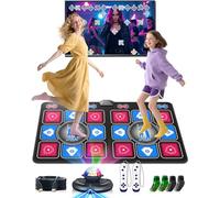 MIAROZ Dance Mat for Kids and Adults: 2-Player Electronic Dance Pad with HDMI for TV - Wireless Musical Exercise Game Prefect for Party Fun Birthday Gifts for Girls & Boys Ages 6+ (Orange)