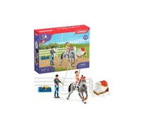 Mia's aerobatics training set, schleich set with 18 elements included including 1 schleich horse and 2 characters,