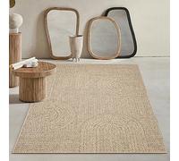 Mias Teppiche Soil - robust indoor and outdoor carpet in a natural jute look, weatherproof, suitable for patio and garden, approx. 160 x 230 cm