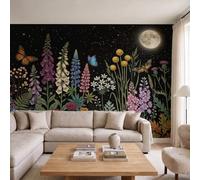MIATCENRT 3D Wall Illusion Dark Floral Wallpaper Wall Mural